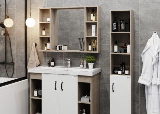 Шкаф-зеркало Onika Тимбер 210017 100см дуб сонома